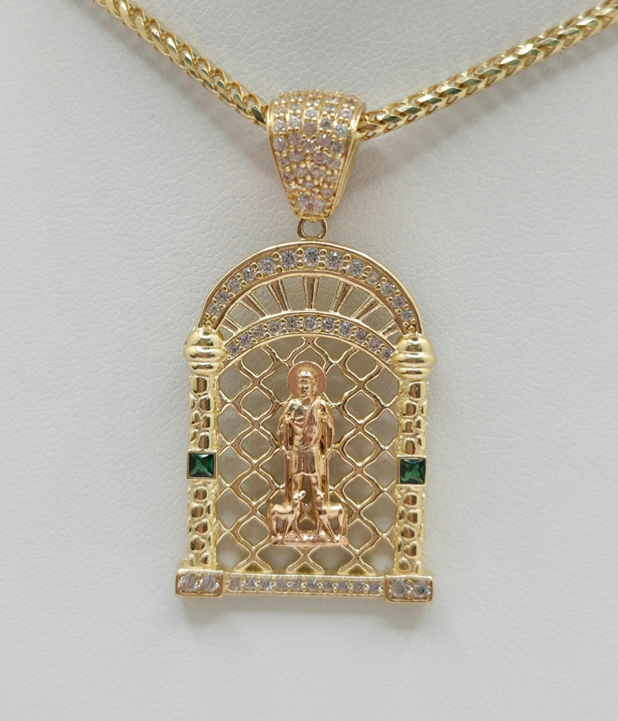 14K NET BACKGROUND HOUSE STYLE SAN LAZARO PENDANT – JY Jewelry Wholesale