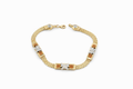 10K TWO TONE BUTTERFLY AND ROSES BISMARK BRACELET – 7" – JY Jewelry Wholesale