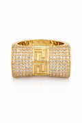 14K EXOTIC CZ AND GREEK DETAIL RING – 8 – JY Jewelry Wholesale