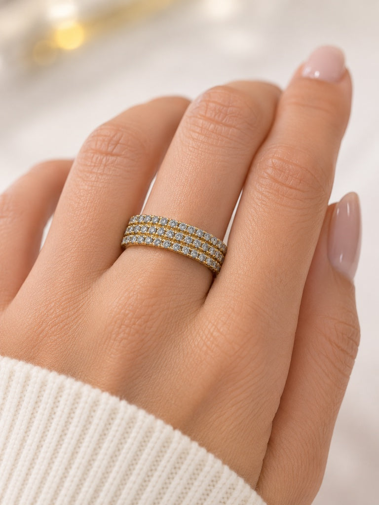 14K DIAMOND BAND RING – 7 – JY Jewelry Wholesale