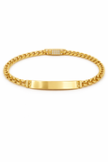 10K CHINO LINK ID BRACELET WITH PLATE – 6.5" 5.5MM – JY Jewelry Wholesale