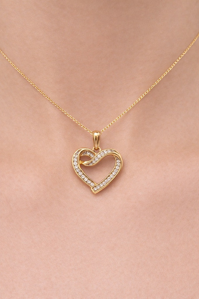 10K DIAMOND HEART SILHOUETTE PENDANT – JY Jewelry Wholesale