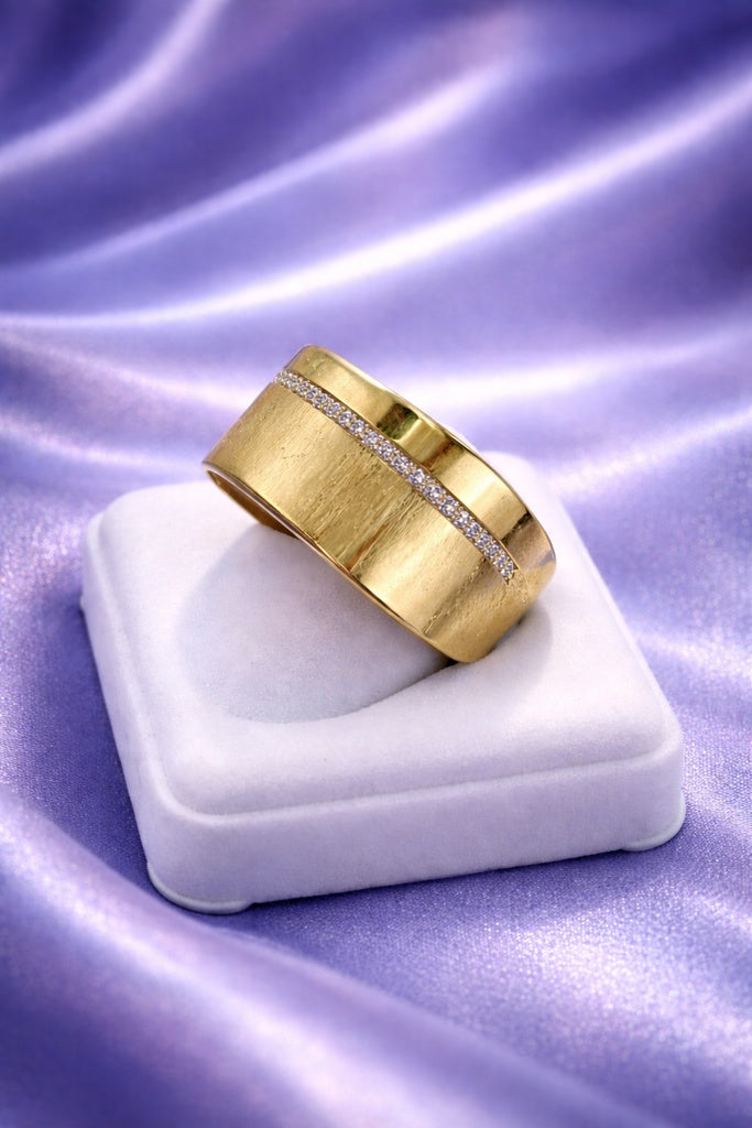 10K ELEGANT NEVADA DESIGN CZ DETAIL RING – 9 – JY Jewelry Wholesale