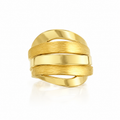 14K MODERN GOLDEN INTERTWINED DESIGN RING – 7-8 – JY Jewelry Wholesale