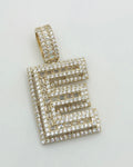 10K MEDIUM CZ "E" LETTER PENDANT – JY Jewelry Wholesale