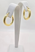 10K DIAMOND CUT HOOPS EARRINGS – 2 – JY Jewelry Wholesale