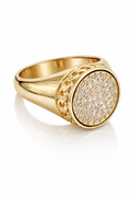 14K BLACK FRAME ROUND CZ MAN'S RING – 12.5 – JY Jewelry Wholesale