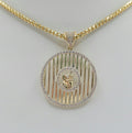 14K BAR BACKGROUND ROUND ELEPHANT CENTER PENDANT – JY Jewelry Wholesale