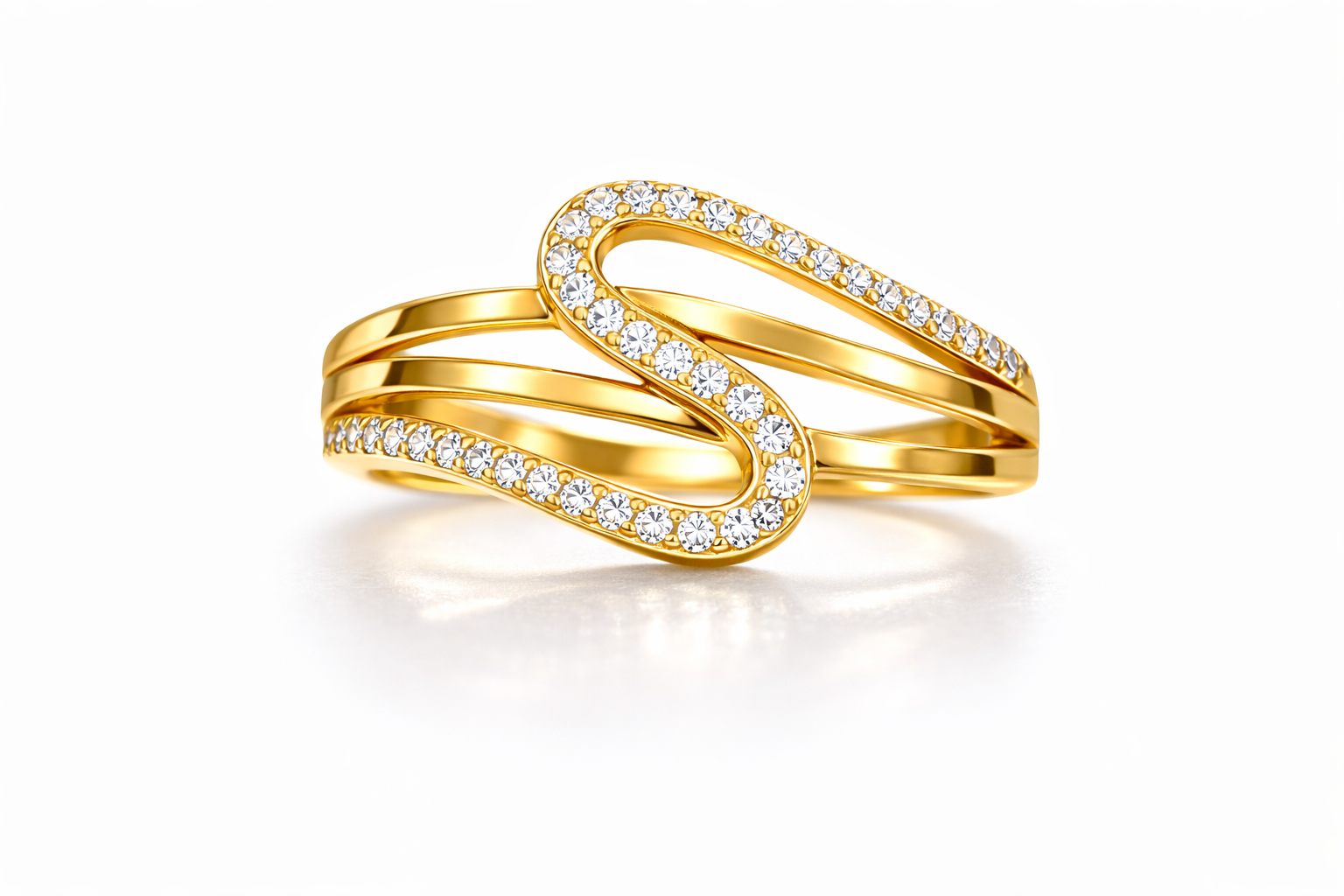 14K SPECIAL OFEFR SILHOUETTE CZ DELICATE RING – 7 – JY Jewelry Wholesale