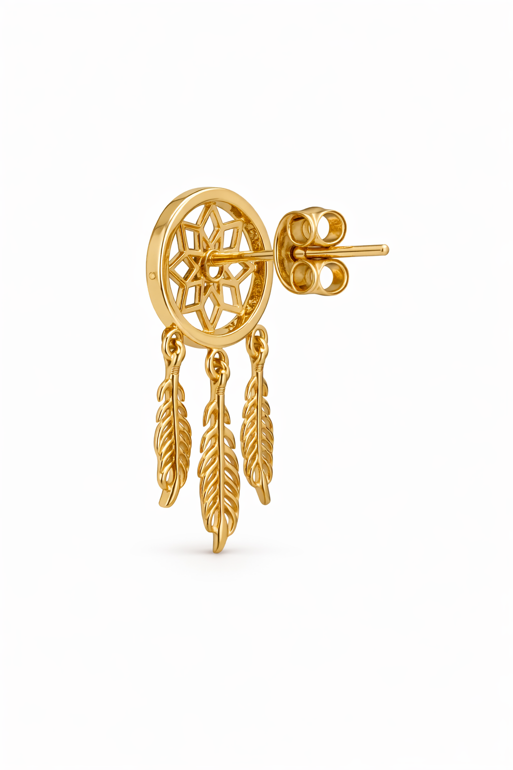 10K CZ DREAMCATCHER EARRINGS – MEDIUM – JY Jewelry Wholesale