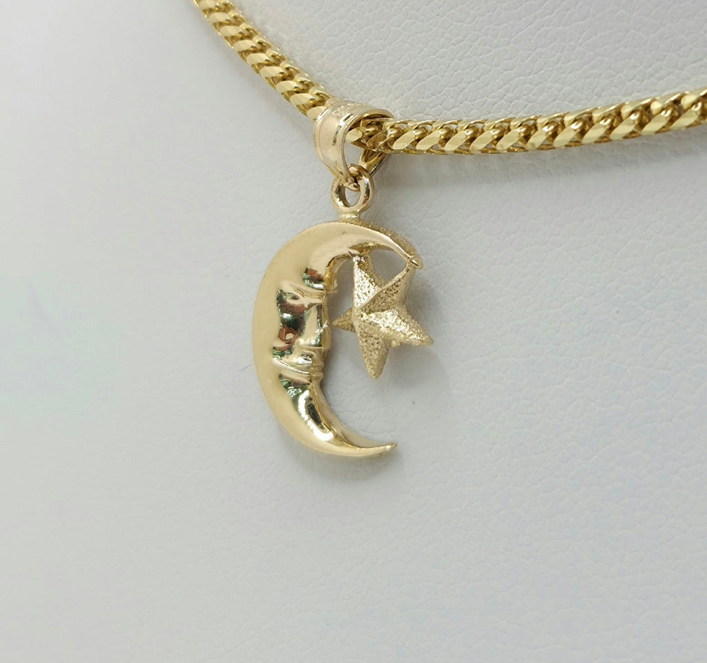14K DELICATE MOON & START PENDANT – JY Jewelry Wholesale