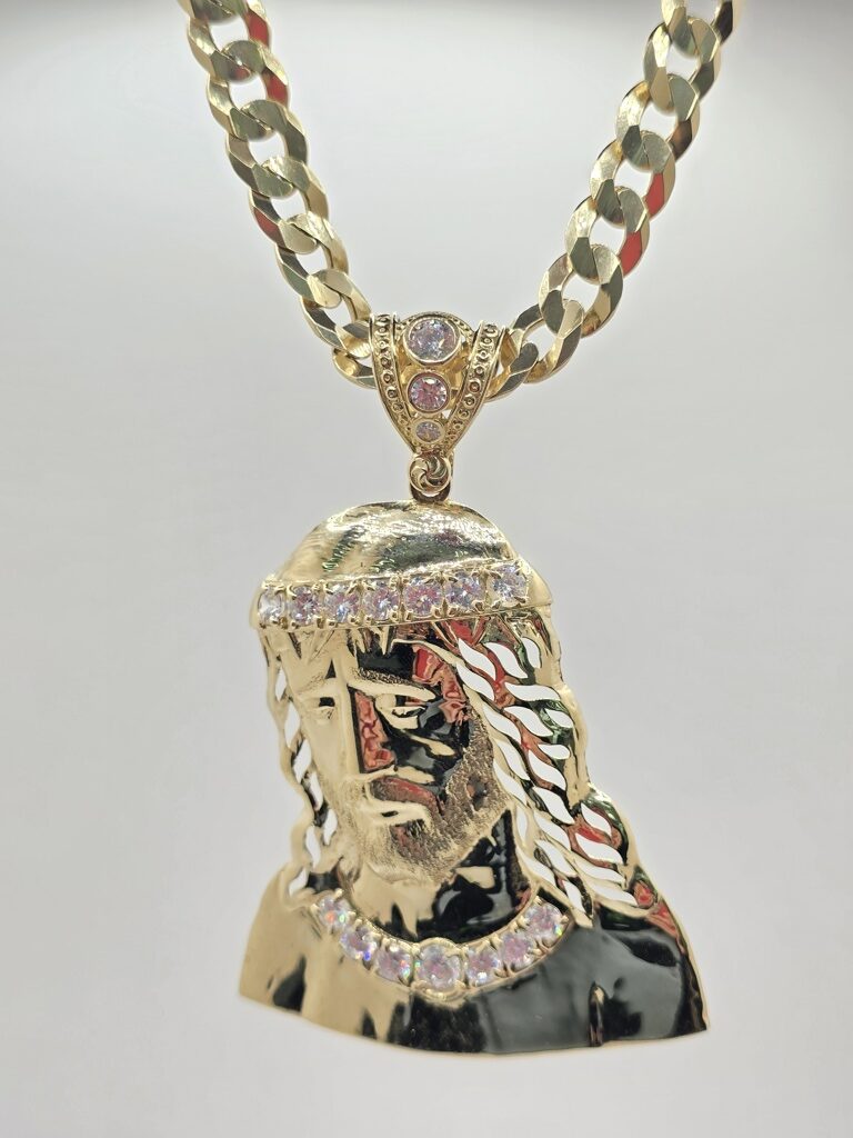 10K HOLLOW JESUS FACE PENDANT – JY Jewelry Wholesale
