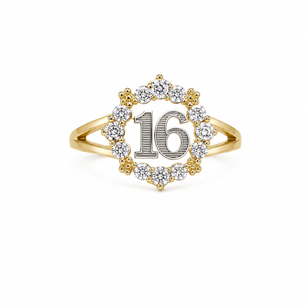 10K SIXTEEN STONES DETAILS RING – 7 – JY Jewelry Wholesale