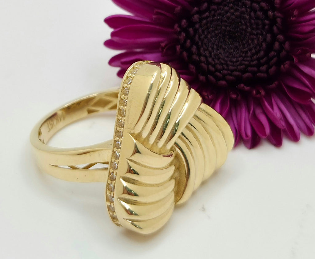 14K MODERN GEAOMETRIC RING – 6 – JY Jewelry Wholesale