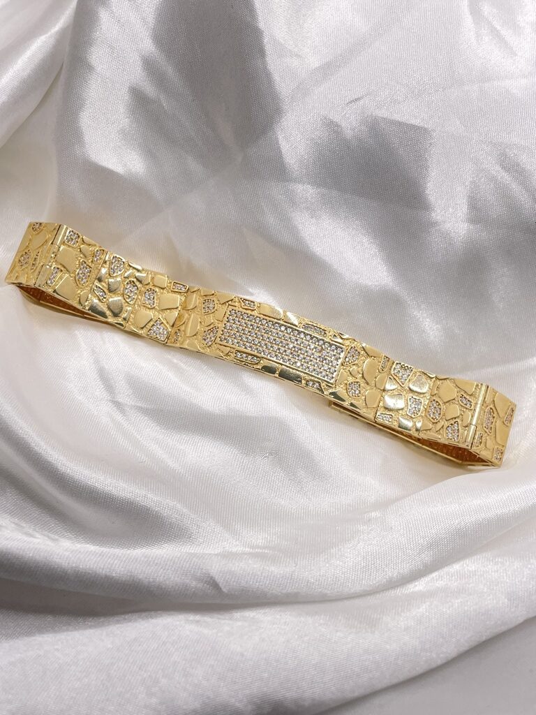 10K CZ NUGGETS BRACELET – 8" 15MM – JY Jewelry Wholesale
