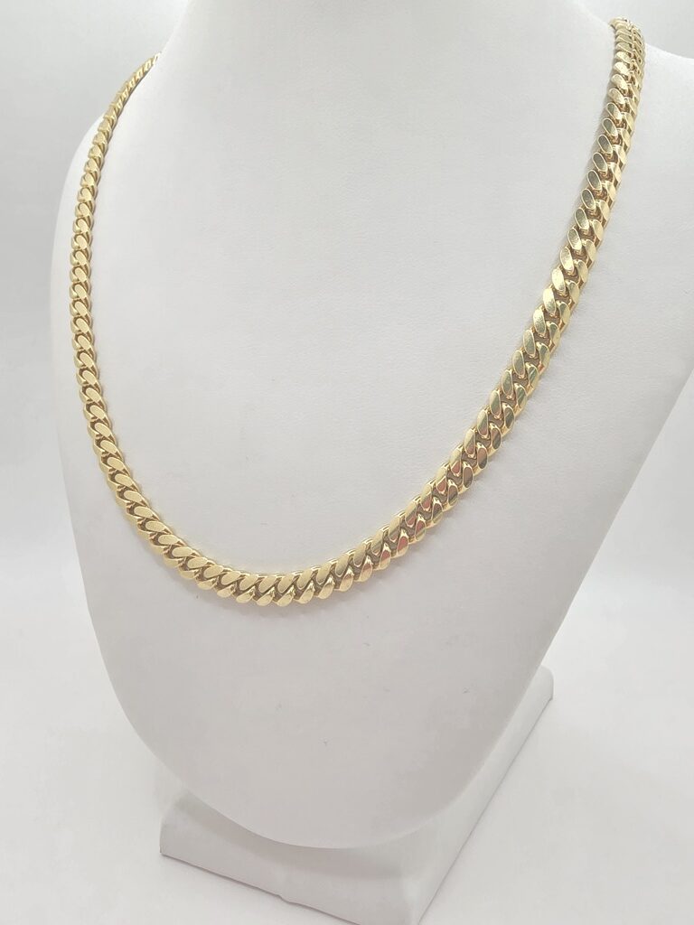 10K SOLID MIAMI CUBAN CHAIN – 20" 7MM – JY Jewelry Wholesale