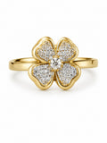 10K CZ PUFFY FLOWER RING – 7.5 – JY Jewelry Wholesale