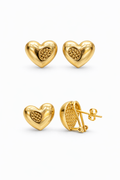 10K HEART DESIGN OMEGA BACK EARRINGS – JY Jewelry Wholesale