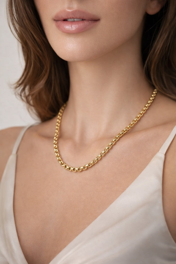 10K ROLO CHAIN – 20" 3.5MM – JY Jewelry Wholesale