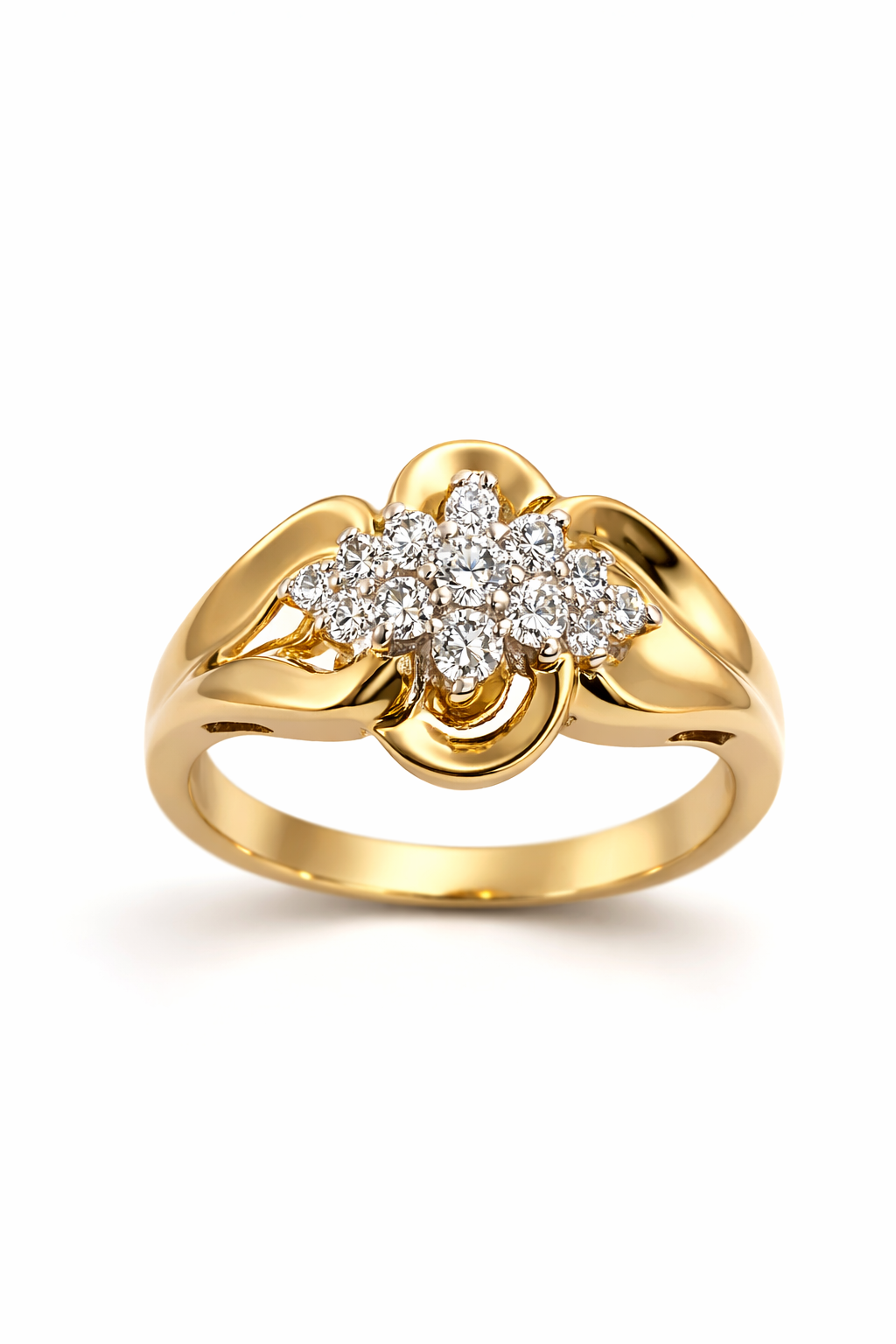 10K ELEGANT MODERN DIAMOND WOMAN'S RING – 7 – JY Jewelry Wholesale