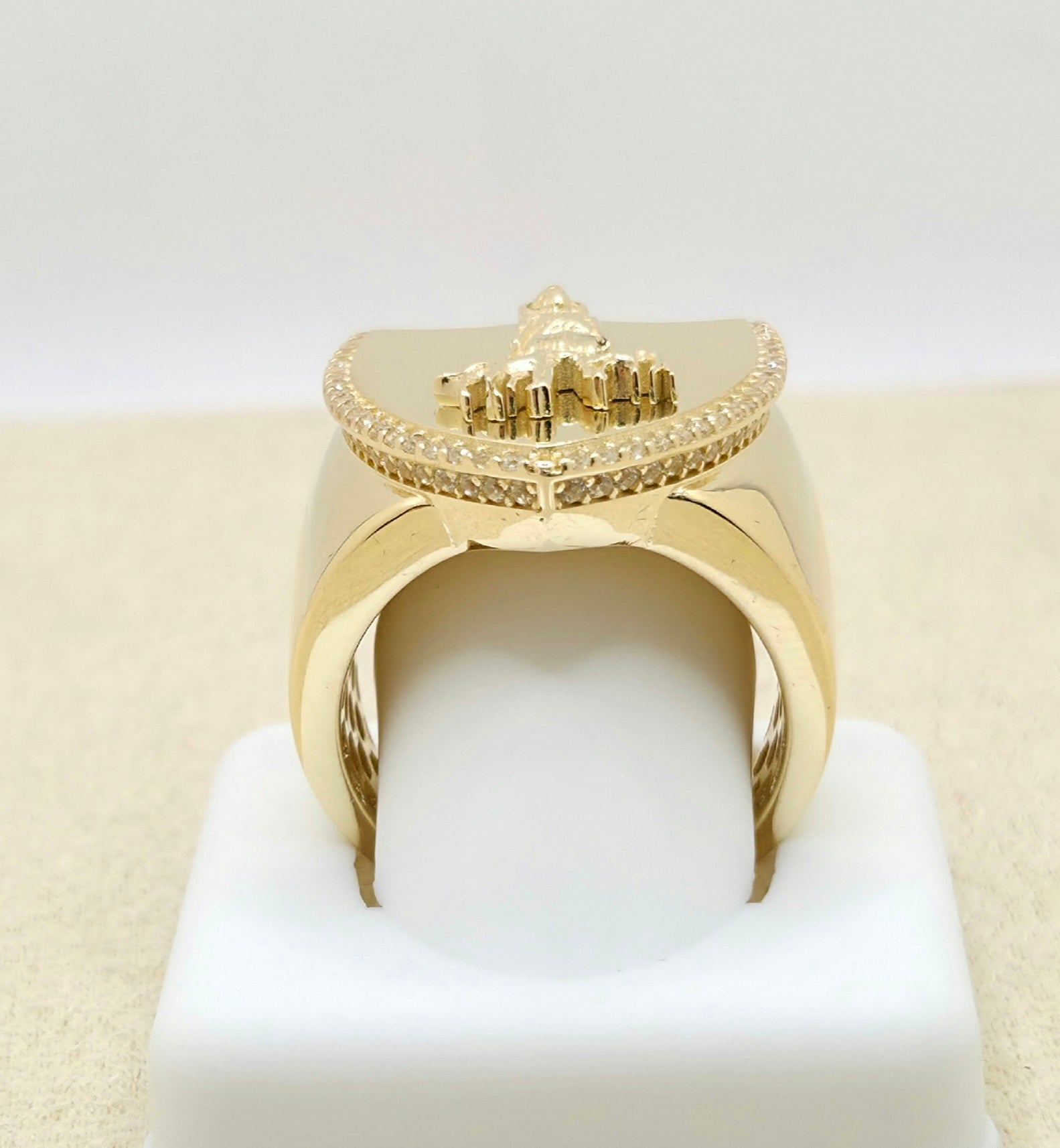 10K CZ SAN LAZARO SHIELD RING – 11 – JY Jewelry Wholesale