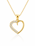 14K SMALL STONES DETAILS HEART SILHOUETTE PENDANT – SMALL – JY Jewelry Wholesale