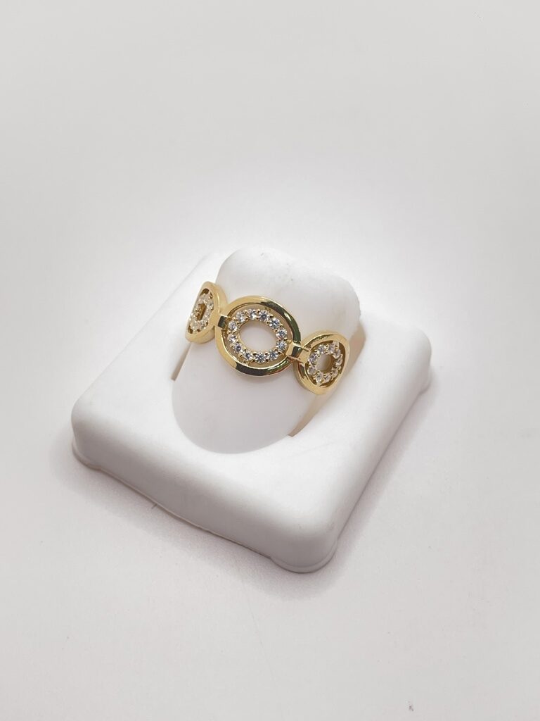 10K CLASSIC LARGE OVAL CHAIN STYLE RING WITH ZIRCONIA INSIDE – 8 – JY Jewelry Wholesale
