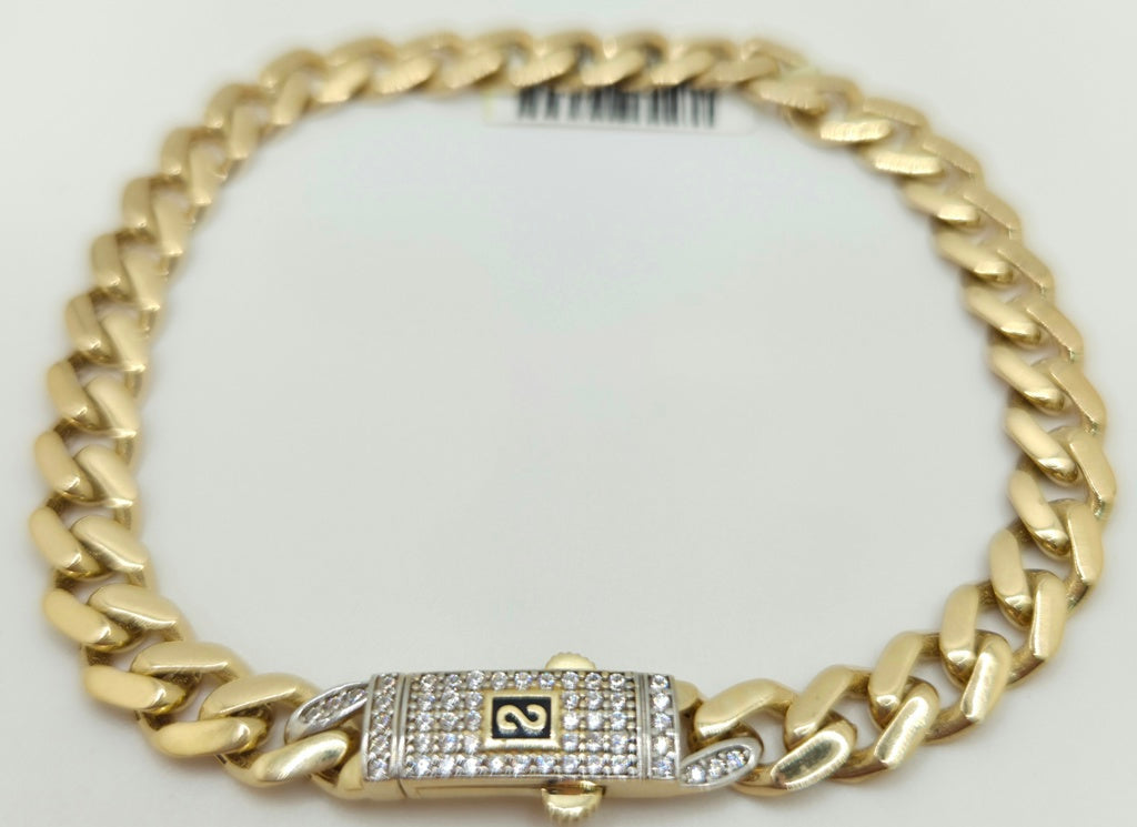 14K MONACO STYLE BRECELET – 7" 5MM – JY Jewelry Wholesale