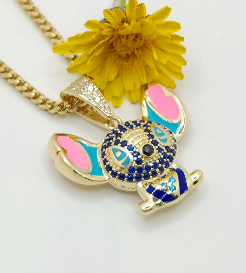 10K CZ BLUE STITCH PENDANT – JY Jewelry Wholesale