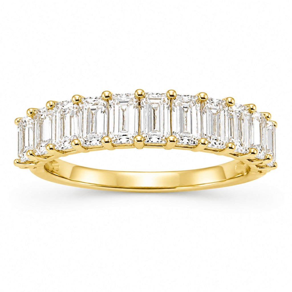 14K LAB GROWN DIAMOND EMERALD BAND RING – 7 – JY Jewelry Wholesale