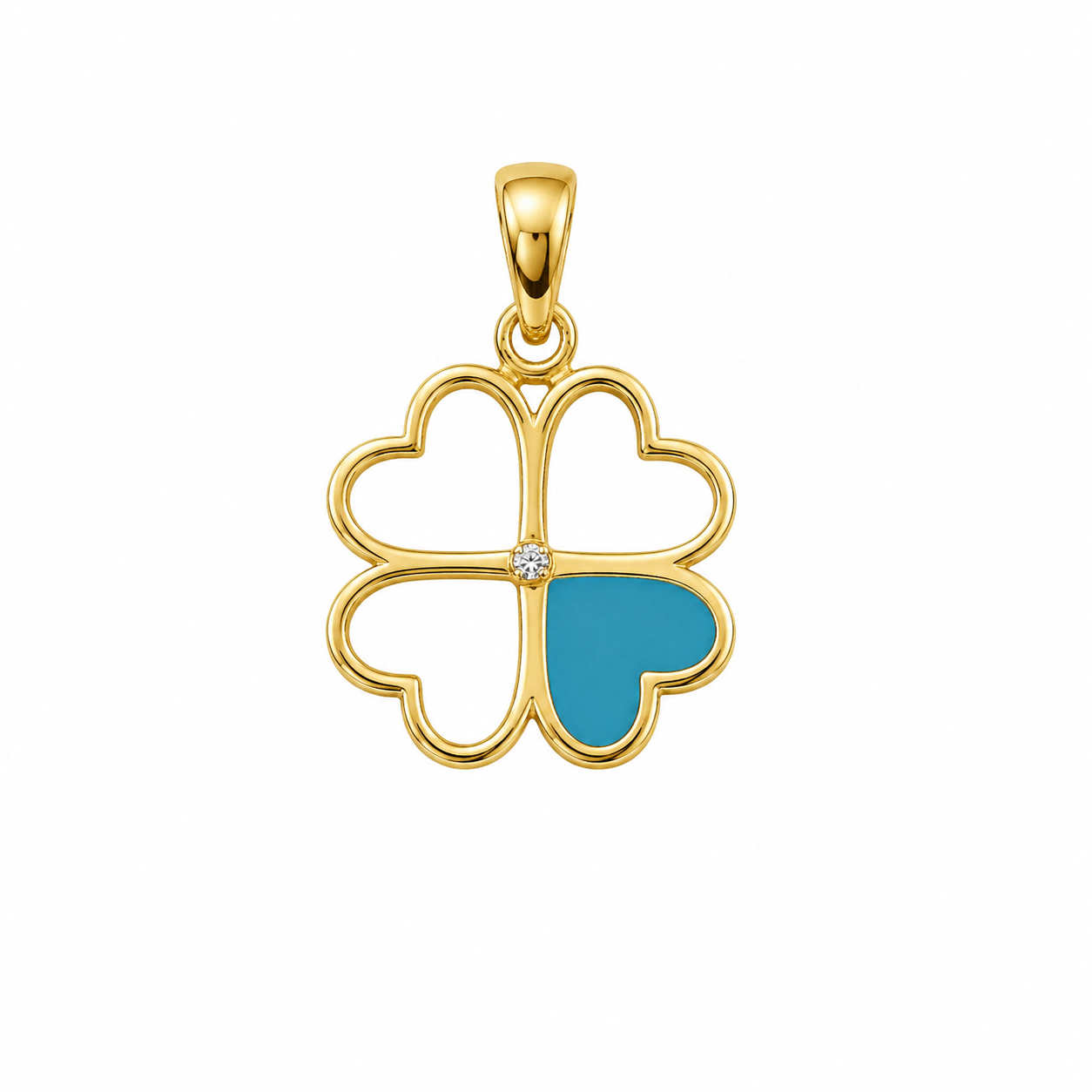 14K CZ HEART SILHOUETTE PENDANT – SMALL – JY Jewelry Wholesale