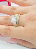 10K ELEGANT BAGUETTE SQUARE DESIGN RING – 8 – JY Jewelry Wholesale