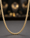 14K MODERN BRAIDED DESIGN NECKLACE – 18" – JY Jewelry Wholesale