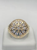 10K ROUND STAR DESIGN SMALL ROSETTA MAN'S RING – 12-12.5 – JY Jewelry Wholesale