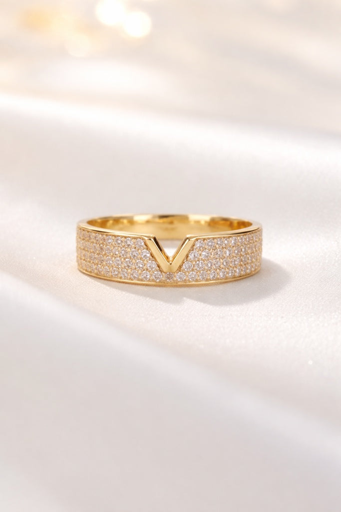 14K V BAND RING – 7 – JY Jewelry Wholesale