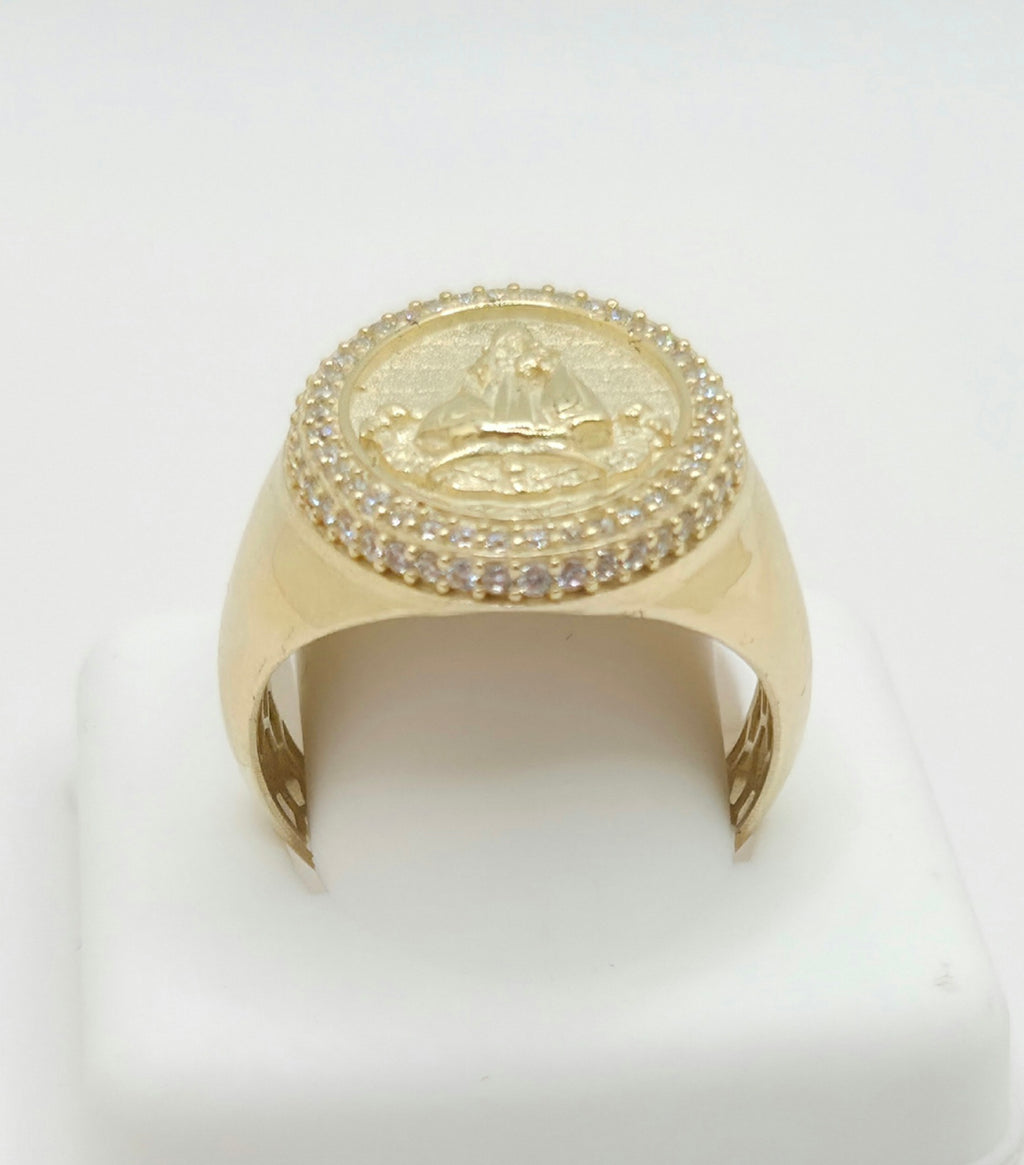 10K CZ OVAL CARIDAD RING – 11 – JY Jewelry Wholesale