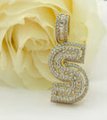 10K SMALL CZ "S" LETTER PENDANT – JY Jewelry Wholesale