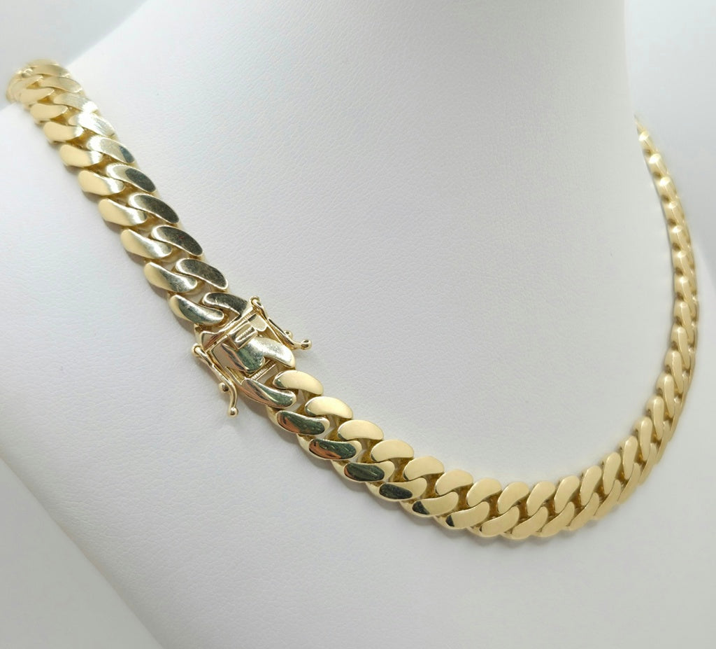 10K SEMISOLID MIAMI CUBAN CHAIN – 10MM 26" – JY Jewelry Wholesale