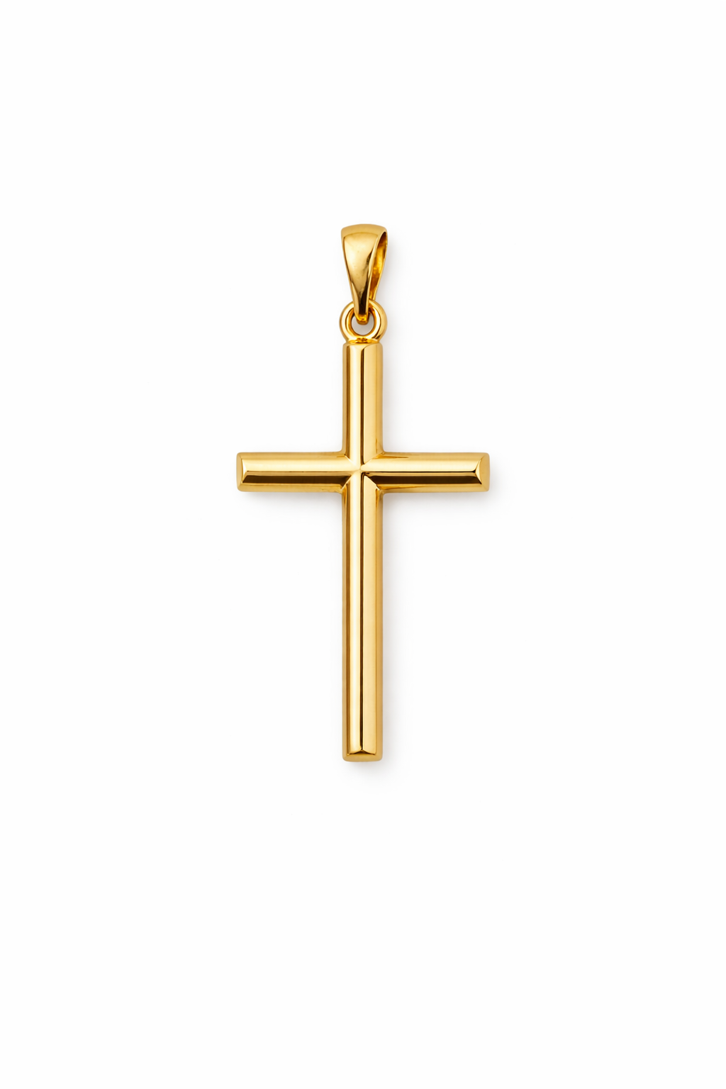 14K MEDIUM PLAIN YELLOW GOLD CROSS PENDANT – JY Jewelry Wholesale