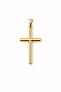 14K MEDIUM PLAIN YELLOW GOLD CROSS PENDANT – JY Jewelry Wholesale