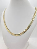 14K SOLID CUBAN CURB FLAT CHAIN CLOSE LINK – 22" 6.9MM – JY Jewelry Wholesale