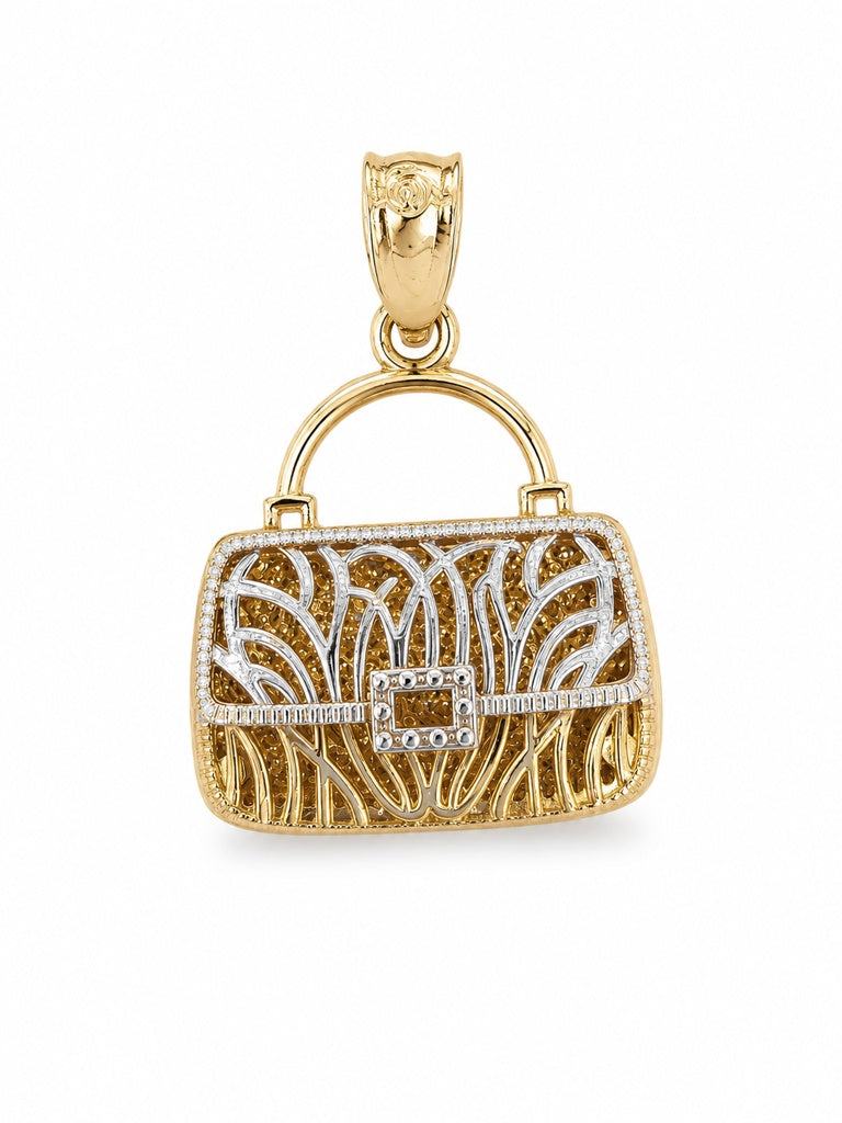 14K SIMPLE AND SMALL TWO-TONE WALLET CHARM – JY Jewelry Wholesale