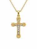14K SMALL VINTAGE STYLE CHRIST ON CROSS PENDANT – JY Jewelry Wholesale