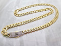 10K CERTIFIED MONACO CHAIN CZ CLOSURE – 11.5MM 24" – JY Jewelry Wholesale