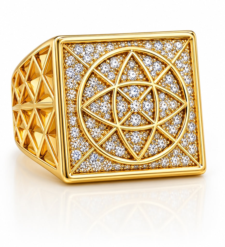 10K SQUARE ROSETTA RING – 11 – JY Jewelry Wholesale