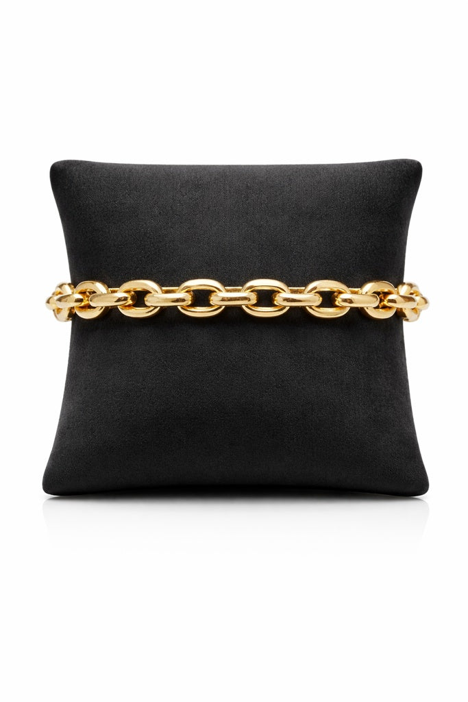 14K MODERN PAPER CLIP BRACELET – 7" – JY Jewelry Wholesale