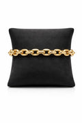 14K MODERN PAPER CLIP BRACELET – 7" – JY Jewelry Wholesale