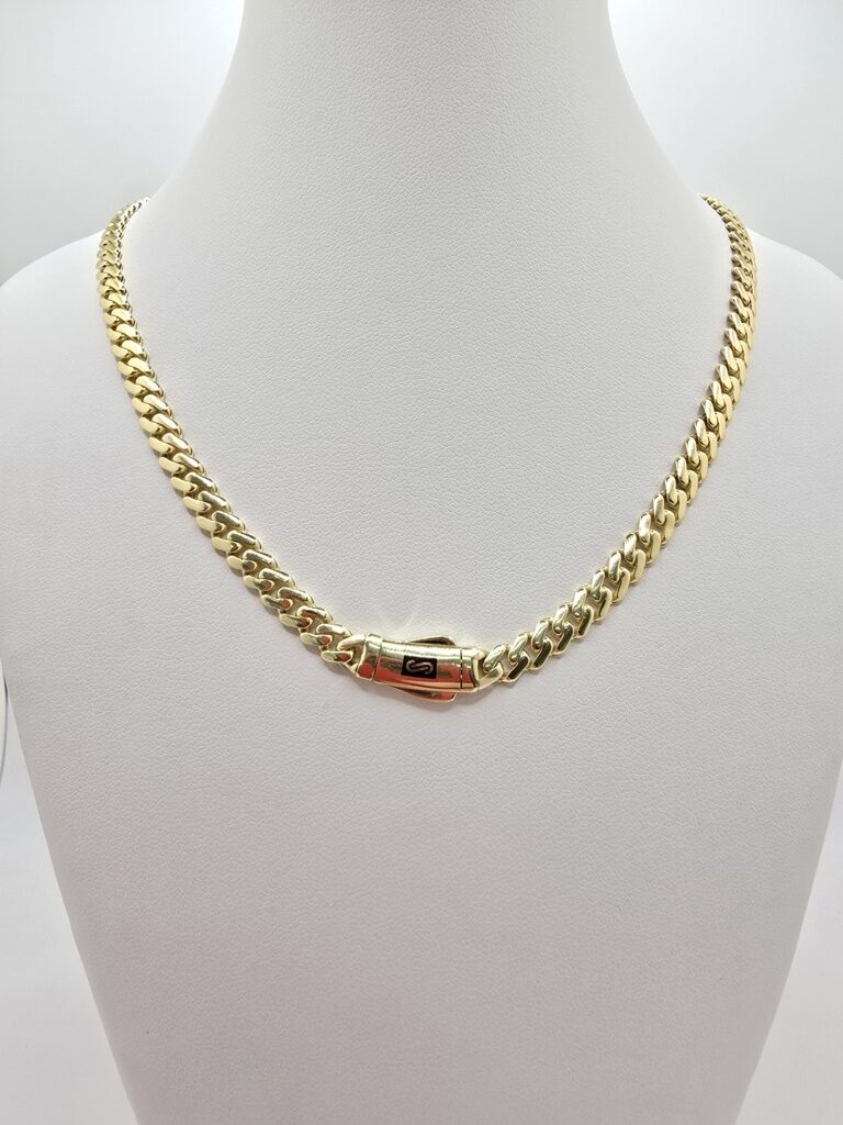 10K CERTIFIED PLAIN MONACO CHAIN – 20" 6.5MM – JY Jewelry Wholesale
