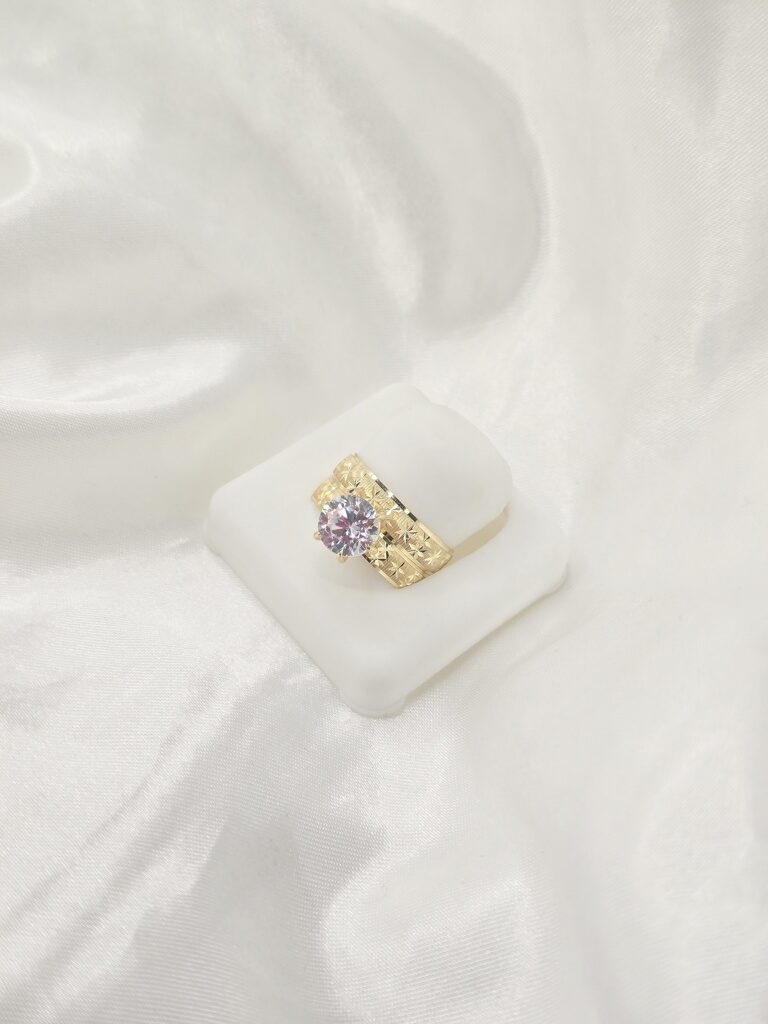 10K WOMEN'S ENGAGEMENT RING WITH ASTERISK DESIGN – 7 – JY Jewelry Wholesale