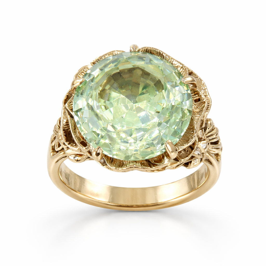 10K Yellow Gold Women's Ring with Main Yellow Stone – – 7 | 8.6 Grams – JY Jewelry Wholesale